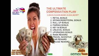 The Ultimate Compensation Plan  Diva secret intl  How To Make 5000 Weekly  Diva Secret StemCell [upl. by Mafala443]