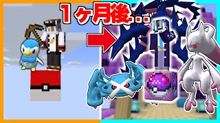 ポケモンと1ヶ月1マスの世界で暮らしてみた結果？【総集編】【ゆっくり実況】【マインクラフト】 [upl. by Aron64]