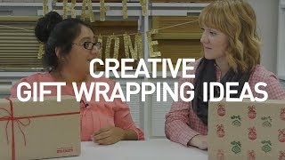 Creative Gift Wrapping Ideas  Paper Bows and Embossing  Blindscom Crafty at Home [upl. by Mat]