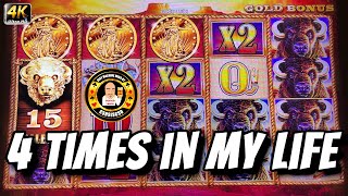 4 TIMES IN MY LIFE over 100 SPINS on Buffalo Gold Slot Machines [upl. by Temp]