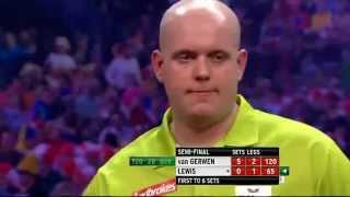 PDC World Darts Championship 2014  Semi Final  van Gerwen VS Lewis [upl. by Bibbye]