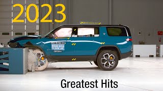 Mostwatched IIHS crash tests of 2023 [upl. by Kiyohara380]