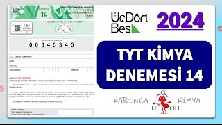 345 YAYINLARI 2024  TYT Kimya Denemesi 14 [upl. by Bond]