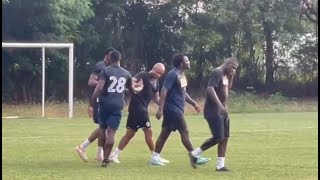 ANDRE AYEW SULLEY MUNTARI amp OTHER BLACK STARS FORMER PLAYERS STAR IN OFF SEASON GAME [upl. by Derrek777]