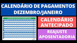 CALENDÁRIO DE PAGAMENTO DO INSS MÊS DEZEMBRO E JANEIRO 2024 REAJUSTE APOSENTADORIA [upl. by Arlo]