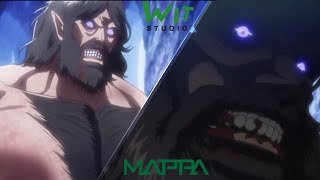 MAPPA VS WIT STUDIO  Grisha Vs Frieda full comparison [upl. by Merill]