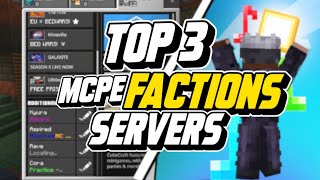 The BEST Top 3 MCPE FACTIONS SERVERS 2024 [upl. by Ahsaret888]