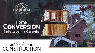 Converting a Split Level Home to Colonial  House Framing Walkthrough  Episode 4 [upl. by Akimehs935]