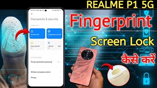 Realme p1 5g In Display Fingerprint Setting  Realme p1 5g Me Display Fingerprint Kaise Lagaen [upl. by Stephannie]