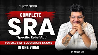 Specific Relief Act  SRA In one SHOT  Nitesh Sir ALEC Judiciary [upl. by Nnadroj2]