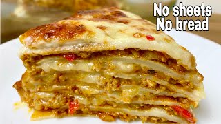 Chicken Lasagna Recipe without Lasagna sheets and Bread  How to make Lasagna at home  Lasagna [upl. by Arraik]