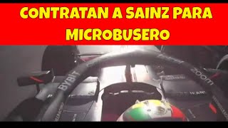 video como Carlos Sainz provoca choque con Checo Perez empujandolo contra el muro en Azerbaiyan [upl. by Mcneely]