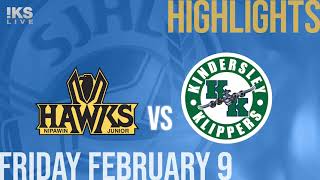 Nipawin Hawks vs Kindersley Klippers Feb 9th [upl. by Aiak765]