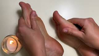 ASMR Foot and toe massage massage at home relaxation massage with oil [upl. by Alyse]