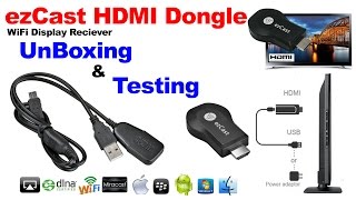 EzCast M2 WiFi Display Dongle Unboxing Setup And Review Video in UrduHindi [upl. by Yerok]