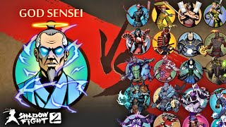 Shadow Fight 2 God Sensei Vs All Bosses [upl. by Enineg]