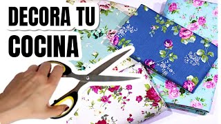 6 manualidades con retazos de tela para decorar tu cocina [upl. by Ramak189]