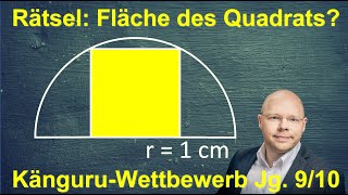 Rätsel Welche Fläche hat das gelbe Quadrat Kannst Du es lösen [upl. by Aika]