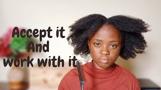 My go to hairstyle for thin edges with no added hair and no gel  simple 4c hairstyles [upl. by Schach]