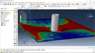 Simulation rigid impact on CFRP plates in Abaqus [upl. by Pooi550]