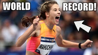 A NEW WORLD RECORD Massive World Record In Womens High Jump From Yaroslava Mahuchikh  Paris DL [upl. by Abbotsen519]