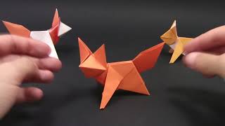 Origami FOX  Yakomoga Origami easy tutorial [upl. by Aelber]