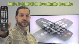 ANDERIC RRHC100 Membrane Hospitality TV 1Device Universal Remote  simple cleanable remote [upl. by Gerty542]