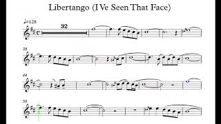 Libertango I Ve Seen That Face sax sopranoBb score [upl. by Enilarac]