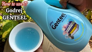 Godrej Genteel Liquid Detergent Review amp Demo  How to use Godrej Genteel Liquid Detergent [upl. by Michelle]