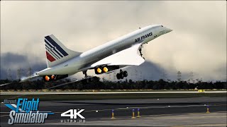 Air France Concorde Full Flight Paris  New York  4K  A Microsoft Flight Simulator Experience [upl. by Neram]