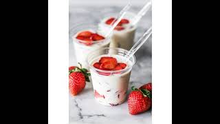 Strawberries amp cream recipe Good for healthVery easy method [upl. by Aliakam467]