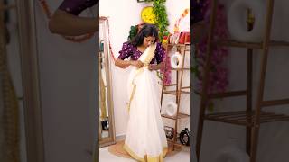 Setting saree at rs299 from Amazon 🙄🥲 shortsvideo onamfashion indianattire onam indianclothe [upl. by Kelwen]