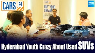 Hyderabad Youth Crazy about Used SUVs Cars24 Report  Buy Your Dream Car SakshiTVBusiness1 [upl. by Aelaza]