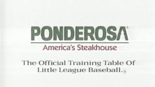 1993 Ponderosa Restaurant quotOfficial Training Table of Little League Baseballquot Commercial [upl. by Noreg]