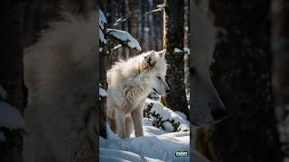 Adorable Young Snow Wolf Cub Exploring His Habitat In Winterland  Captivating Footage wolf animal [upl. by Egor]