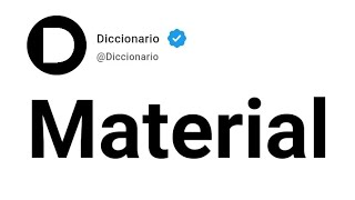 Material Significado En Español [upl. by Anera]