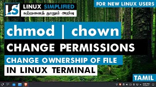 chmod amp chown  How to change file permissions and ownership in linux  Tamil [upl. by Sonni]