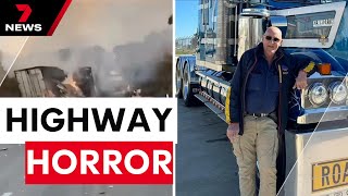 Beloved truck driver Neville Mugridge killed in Eyre Highway crash inferno  7 News Australia [upl. by Rodavlas]