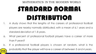 STANDARD NORMAL DISTRIBUTION [upl. by Acina69]