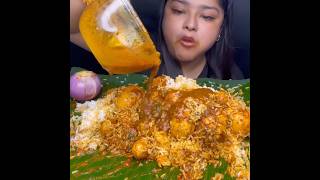 ASMR EATING SPICY CHICKEN CURRY🔥 BASMATI RICE  shorts mukbangnasmreating mukbangasmr asmr [upl. by Oiludbo]