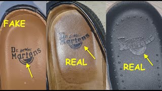 Dr Martens shoes real vs fake How to spot original Doc Martens 1461 footwear [upl. by Nisse]