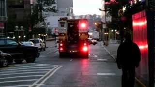 FDNY Rescue 1 responds to an All Hands 1075 on 135th Street [upl. by Nryhtak411]