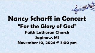 Nancy Scharff in Concert  November 10 2024 [upl. by Tade]