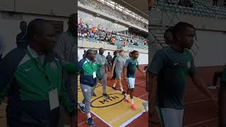 Troost Ekong super eagles Captain leading the players out Hes indeed a Leader [upl. by Ariel]