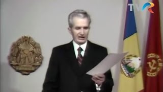 Revoluţia Română Discursul lui Ceauşescu despre “huliganii” din Timişoara [upl. by Charmine]