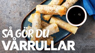 Vegetariska vårrullar i airfryer [upl. by Ellinet476]