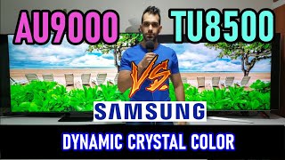 SAMSUNG AU9000 vs TU8500 Smart TVs 4K HDR Dynamic Crystal Color [upl. by Elamrej]