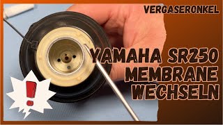 Membrane Yamaha SR250SE wechseln Schritt für Schritt vom Vergaseronkel [upl. by Niwhsa]