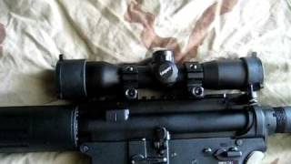 Leapers 4x32 mildot illuminated scope review [upl. by Sokem]