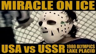 Miracle On Ice ✪ USA vs USSR ✪ 1980 Lake Placid Olympics  Hockey  Full Highlights Montage [upl. by Lledrev582]